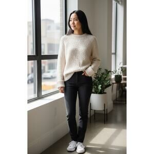 J. Crew Alpaca Cuffed Mock Neck Sweater Ivory Size‎ XS